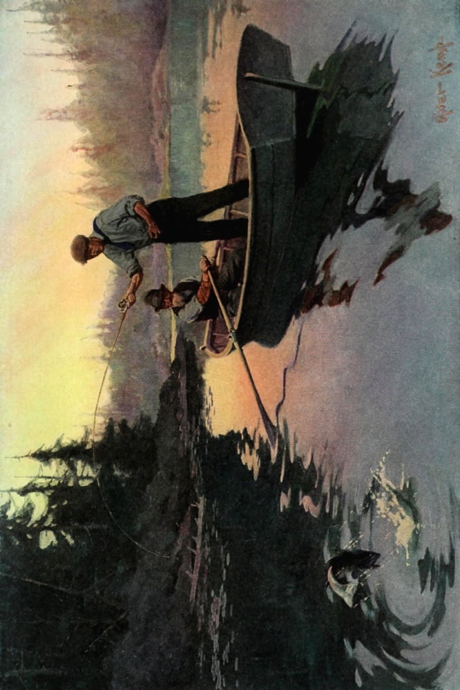 Scribners Magazine 45 1909 Bass Fishing Canvas Art - Oliver Kemp (18 x 24)
