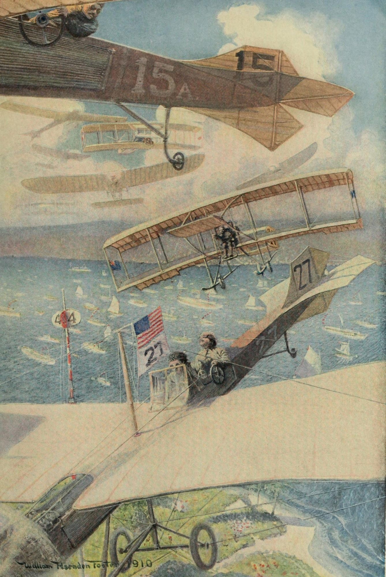 Scribners Magazine 49 1911 Rounding the Windward Mark Canvas Art - William Harnden Foster (24 x 36)