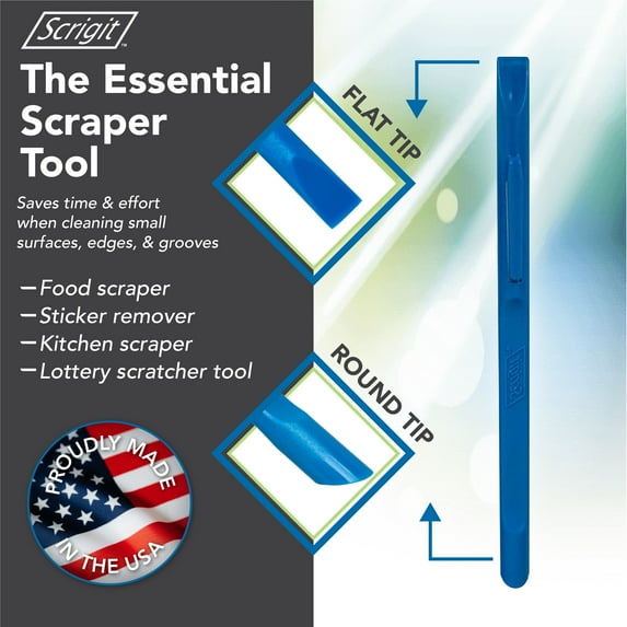 Scrigit Scraper Scratch Free Plastic Scraper Tool - 2pk
