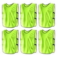 thumbnail image 1 of Scrimmage Training Vest 17x11" Soccer Jersey Sport Team Pinnies, Fluorescent Green 6 Pack, 1 of 7