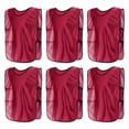 thumbnail image 1 of Scrimmage Training Vest 17x11" Soccer Jersey Sport Team Pinnies, Red 6 Pack, 1 of 7