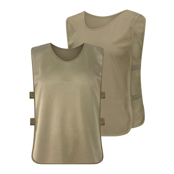 Scrimmage Vests Pinnies for Basketball Football Lightweight Team Practice Jerseys for Boys Kids Youth Khaki