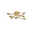 thumbnail image 1 of Script 8 lights brass flush mount, 1 of 5