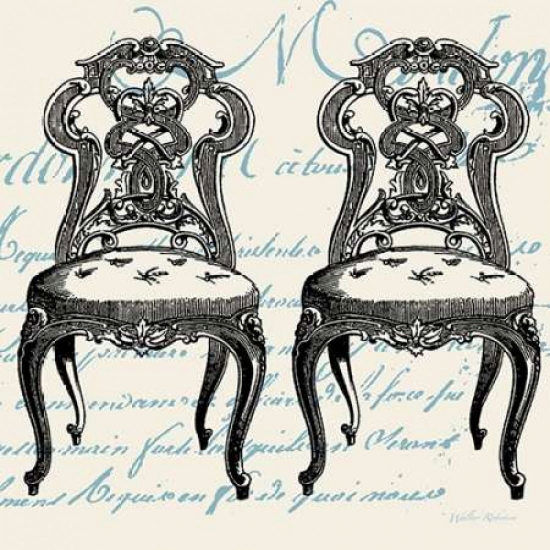 Script Chair Duo Canvas Art - Walter Robertson (24 x 24)