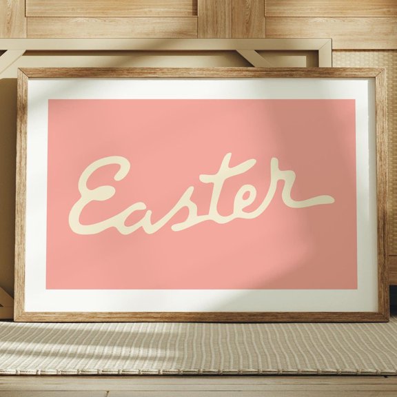Script Easter Print Retro Easter Art Poster Kitchen Wall Art Easter Home Decor Spring Kitchen Decor Holiday Party Gift