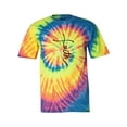 thumbnail image 1 of Script Faith Cross Christian Tie Dye Unisex Short Sleeve T-shirt-Fluorescent Rainbow-2XL, 1 of 4