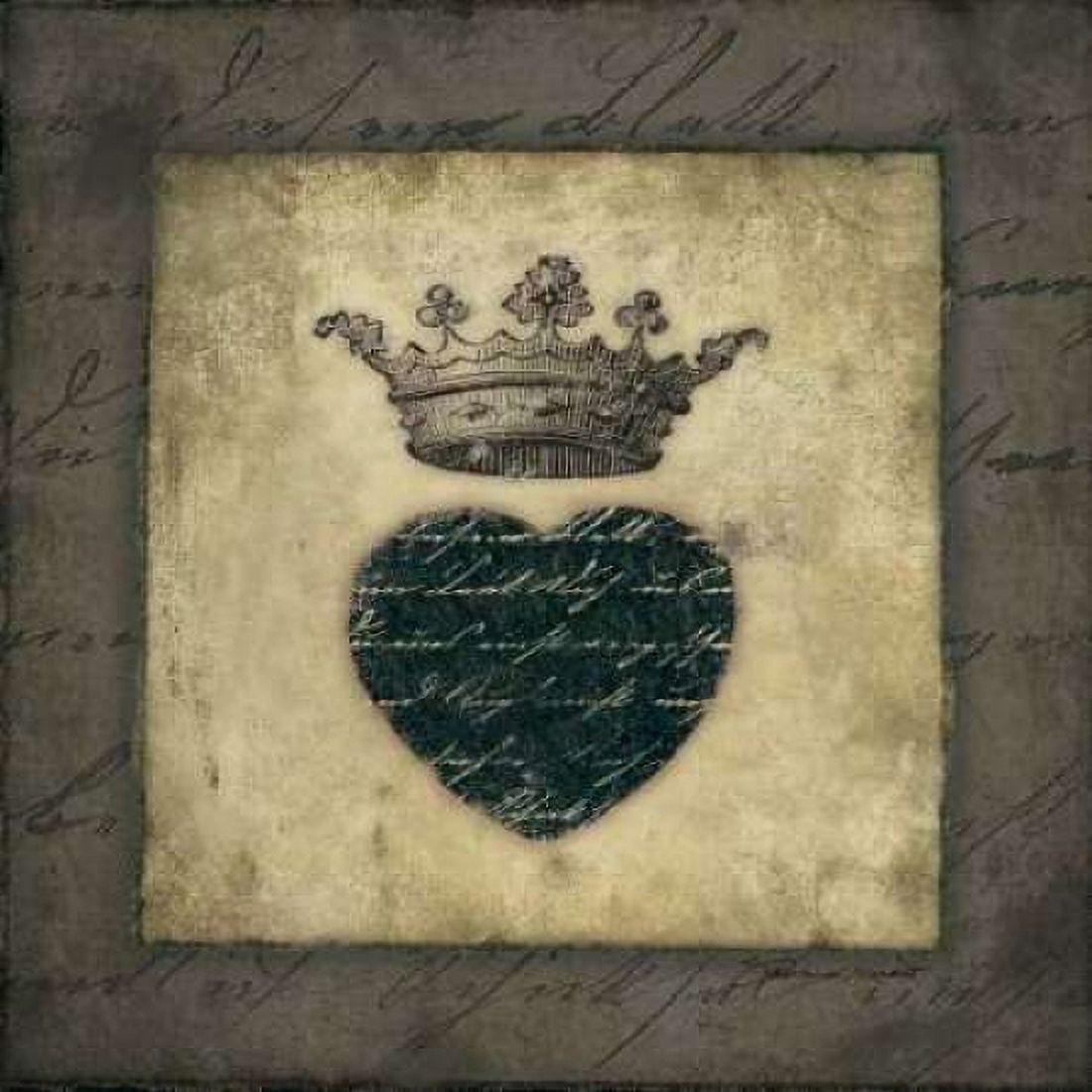 Script Heart Canvas Art - Stephanie Marrott (24 x 24)