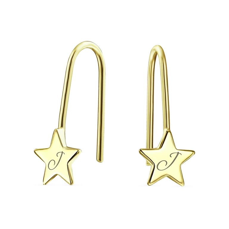 Initial threader earrings online
