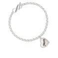 thumbnail image 1 of Script Mom Heart Today Tomorrow Infinity Toggle Chain Bracelet, 1 of 1