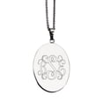 thumbnail image 1 of Script Monogram Personalized Oval Pendant With Chain, 1 of 3