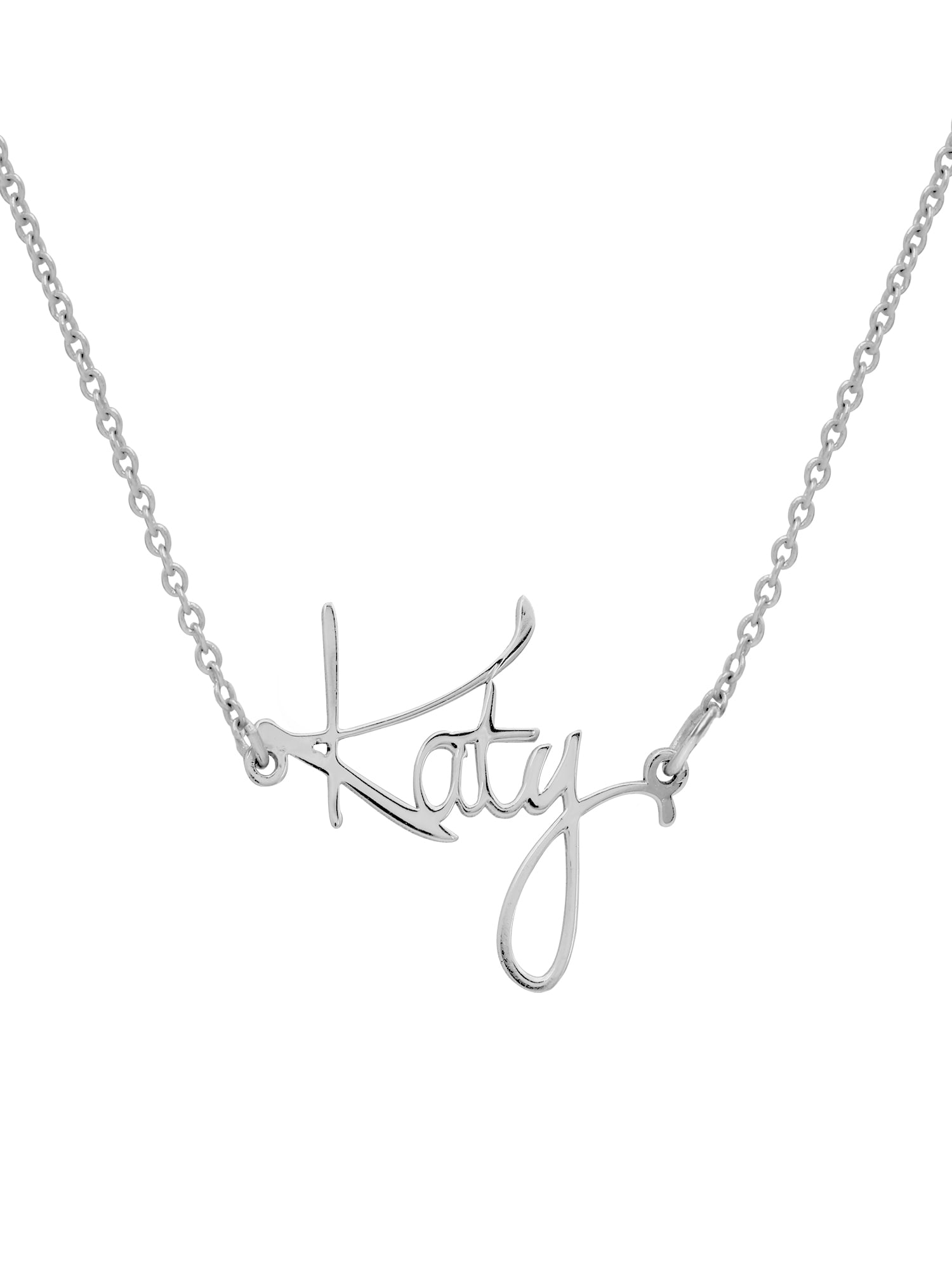 Script Name Choker Necklace with 14 inch Cable Chain.