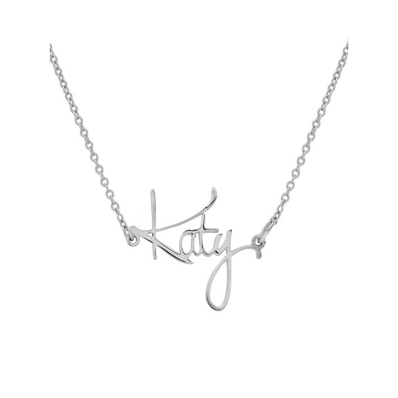 Script Name Choker Necklace with 14 inch Cable Chain.
