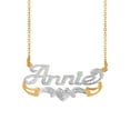 thumbnail image 1 of Script Name Necklace with Beading and Rhodium, 1 of 1