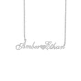 thumbnail image 1 of Script Name Necklace with Heart In The Middle. Two Names, 1 of 1