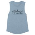 thumbnail image 1 of Script Ohio Women's Muscle Tank 2X-Large Stonewash Denim, 1 of 5