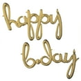 thumbnail image 1 of Script Phrase _Happy Bday" White Gold (Air-Fill Only) Foil Mylar Balloon - Party Supplies Decorations, 1 of 2