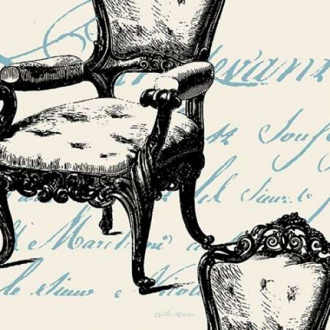 Script Tuft Chair Canvas Art - Walter Robertson (24 x 24)