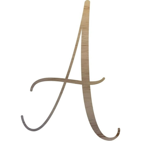 Script Wooden Letter Craft, Unpainted 5'' tall Wood Letter A, Paintable Rebeca