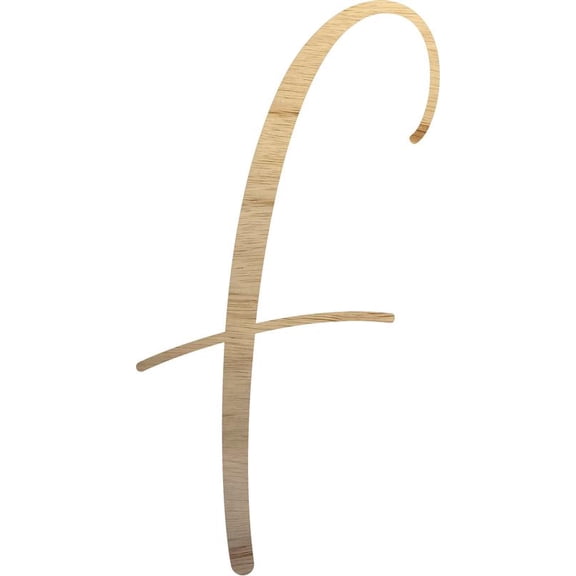 Script Wooden Letters, Unfinished 10'' Wedding Letter F, Wall Hanging Rebeca