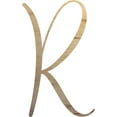 thumbnail image 1 of Script Wooden Letters, Unfinished 10'' Wedding Letter R, Wall Hanging Rebeca, 1 of 5