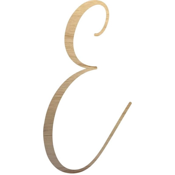 Script Wooden Letters, Unfinished 20'' Wedding Letter E, Wall Hanging Rebeca