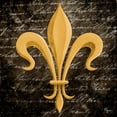 thumbnail image 1 of Scripted Gold Fleur de lis II Poster Print by Vivien Rhyan, 1 of 1