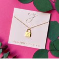 thumbnail image 1 of Ellison+Young Scripted Notes Locket Initial Woman's Necklace 16 in, Stainless Steel, 1 Count, 1 of 6