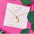thumbnail image 1 of Ellison+Young Scripted Notes Locket Initial Woman's Necklace 16 in, Stainless Steel, 1 Count, 1 of 6
