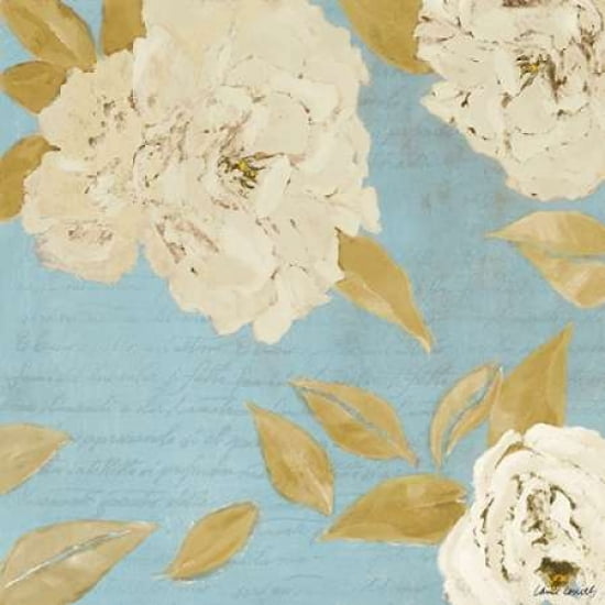 Scripted Poetic Peonies I Canvas Art - Lanie Loreth (24 x 24)