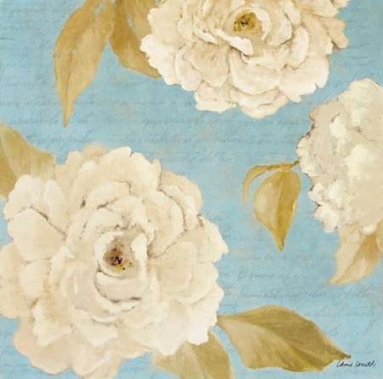 Scripted Poetic Peonies II Canvas Art - Lanie Loreth (24 x 24)