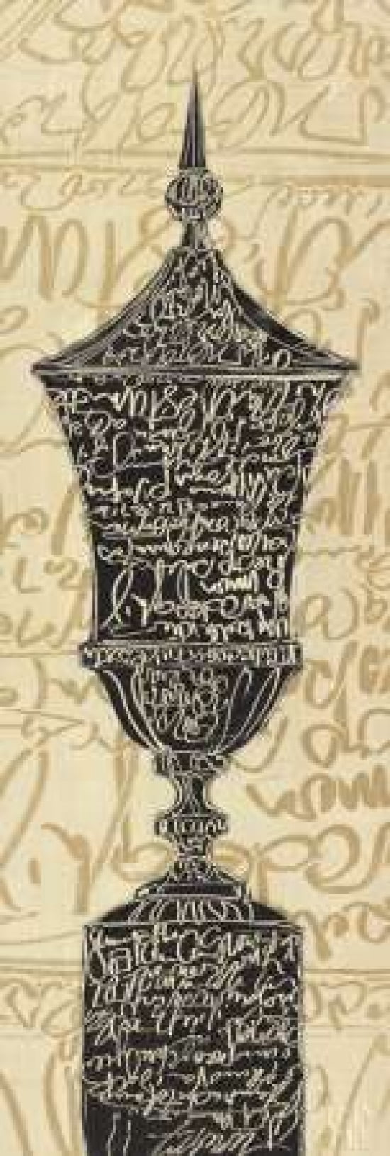 Scripted Urn I Canvas Art - Avery Tillmon (12 x 36)