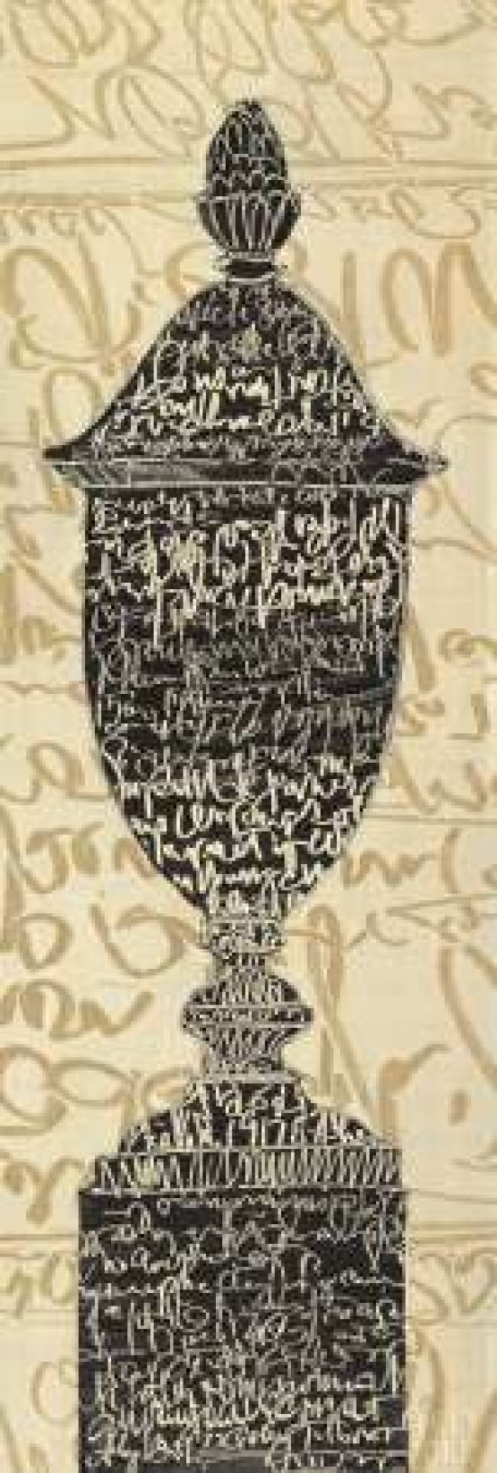 Scripted Urn II Canvas Art - Avery Tillmon (12 x 36)