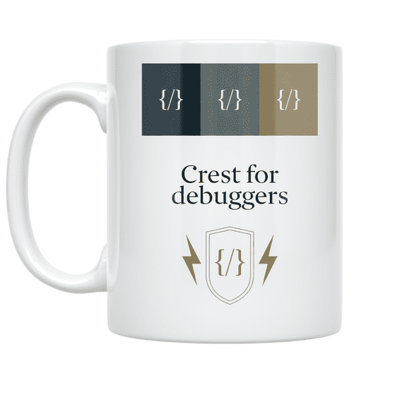 Scripting Debug Nerd Crest Design - Tech Enthusiast - 11 oz Ceramic Coffee Mug