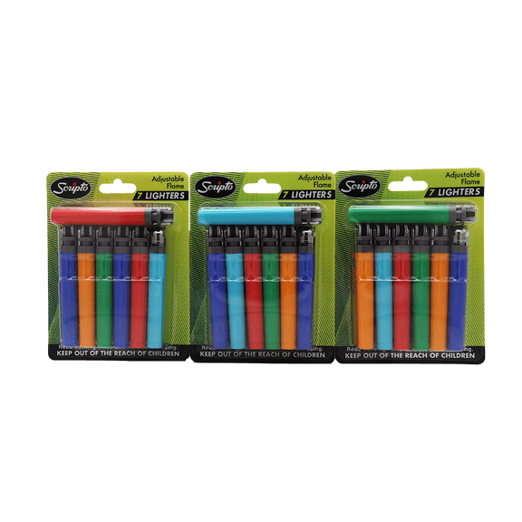 Scripto 3 - 7Pack Views - 21 count lighters