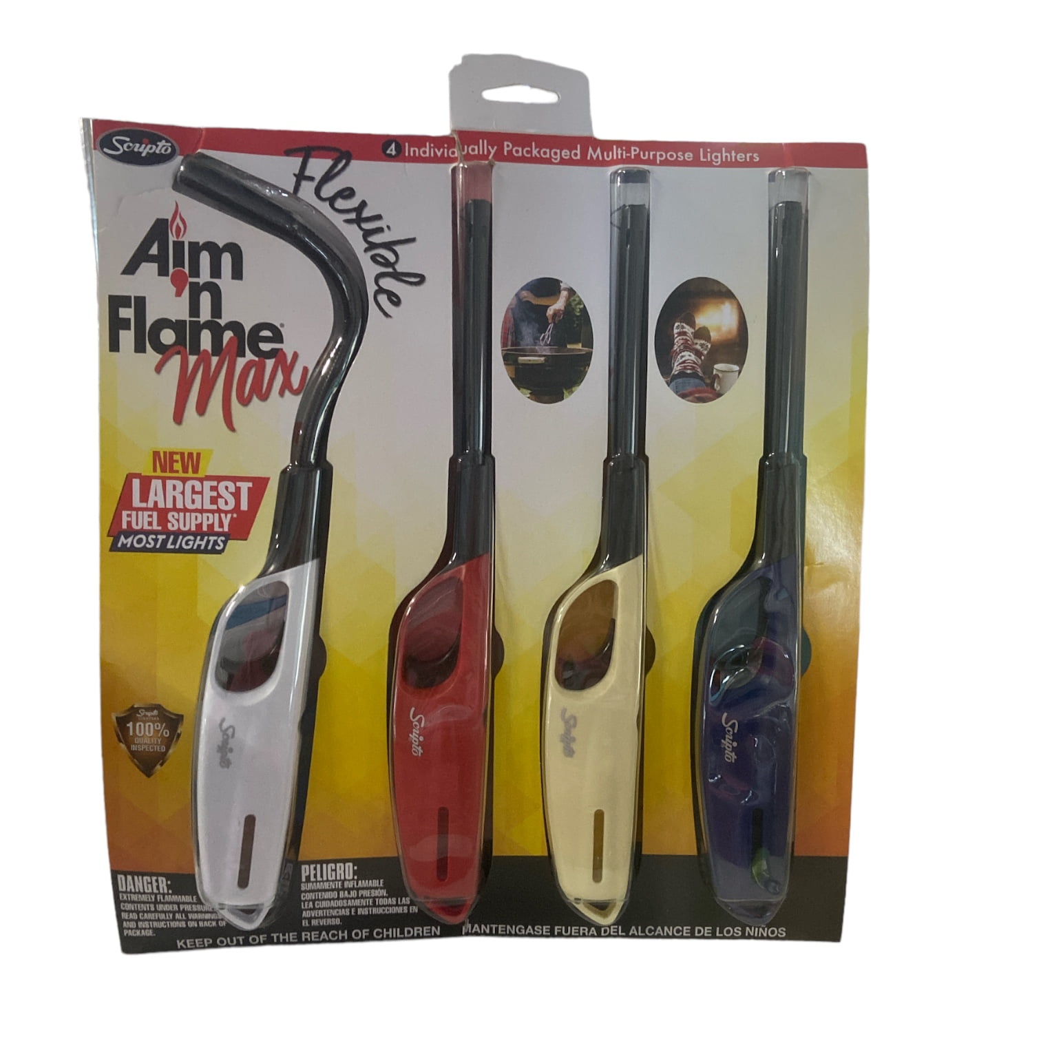 Scripto Aim N Flame & Flex 4 Pk Lighters