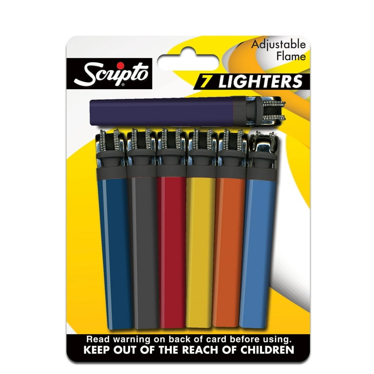 Scripto Views Adjustable Flame Pocket Lighters 7 Count Walmart