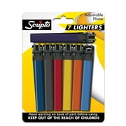 Scripto Views Adjustable Flame Pocket Lighters, 7 Count