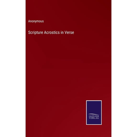 Scripture Acrostics in Verse (Hardcover)