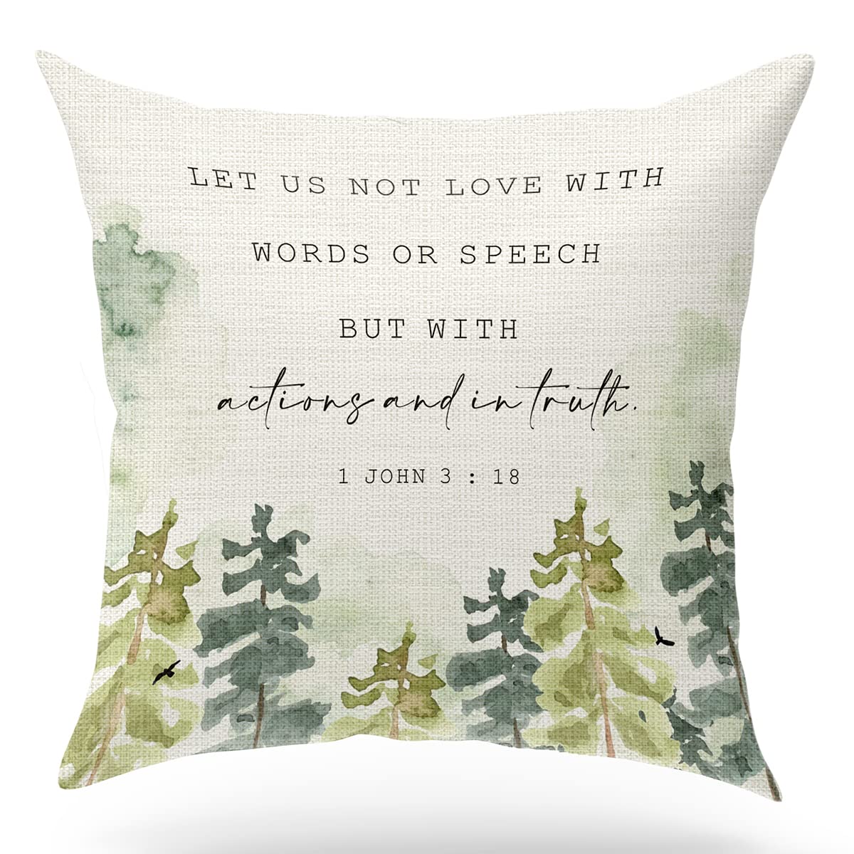 Scripture Art Throw Pillow YPF5 Cover Cushion Case, Christian Religious Decor Gift, Bible Verse