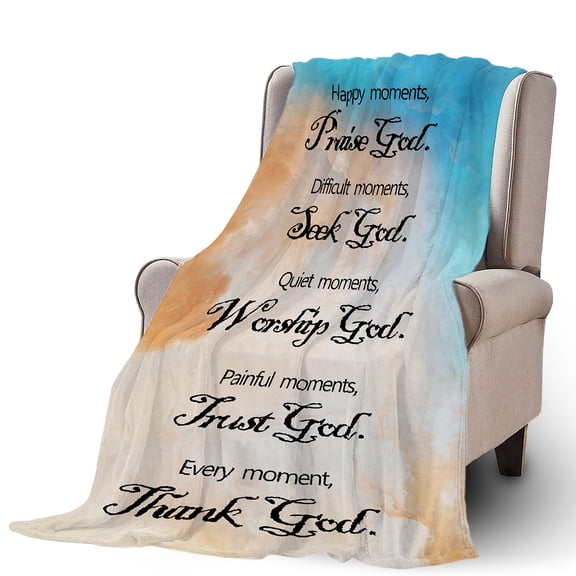 Scripture Blanket Spiritual Gifts for Christian Women Religious Throw Blanket with Bible Verse Inspirational Healing Thoughts Gifts for Women Men Pastor Appreciation