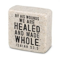 Scripture Block By His Wounds