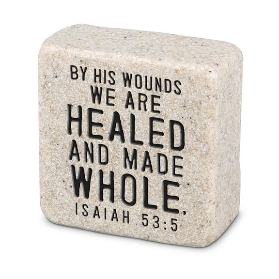 Scripture Block By His Wounds