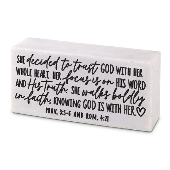 Scripture Block She Trusts God
