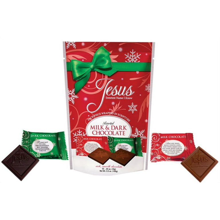 Scripture Candy, Jesus Sweetest Name I Know Christmas Chocolate