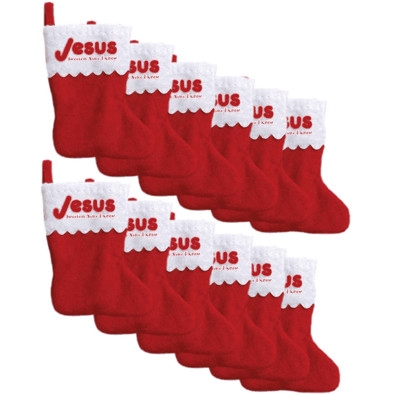 Scripture Candy, "Jesus Sweetest Name I Know" Mini Stockings