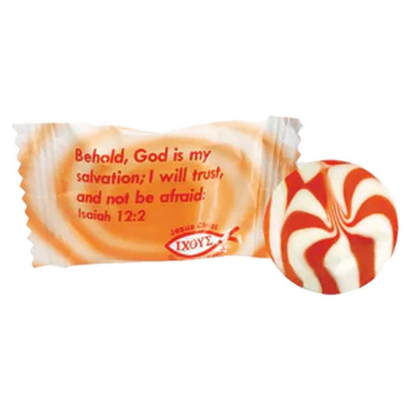 Scripture Candy Orange & Cream Hard Candy 30lb, 624413