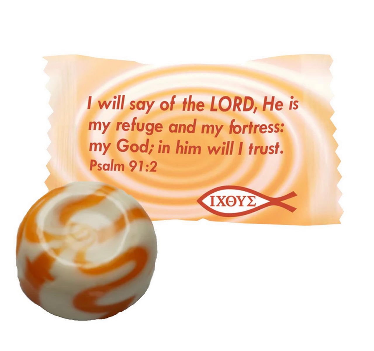 Scripture Candy Peaches & Cream Hard Candy 30lb, 624415