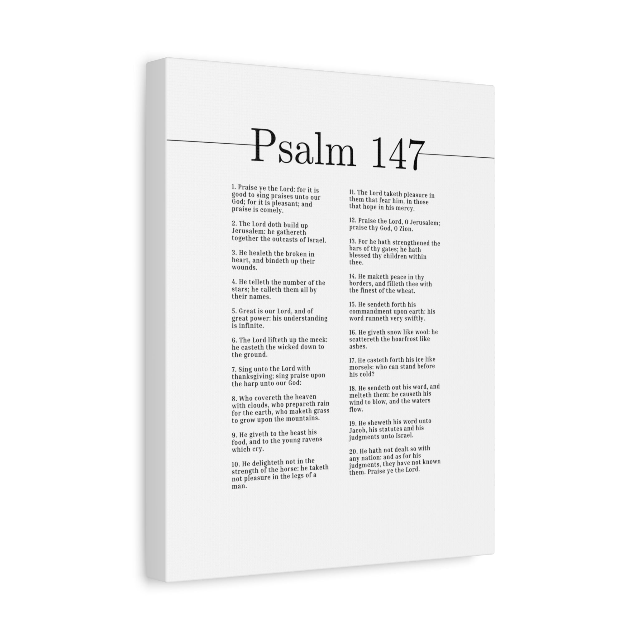 Scripture Canvas He Healeth The Broken Psalm 147 Christian Wall Art ...