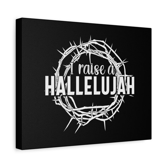 Scripture Canvas I Raise A Hallelujah Psalms 135:3 Christian Wall Art Bible Verse Print Ready to Hang