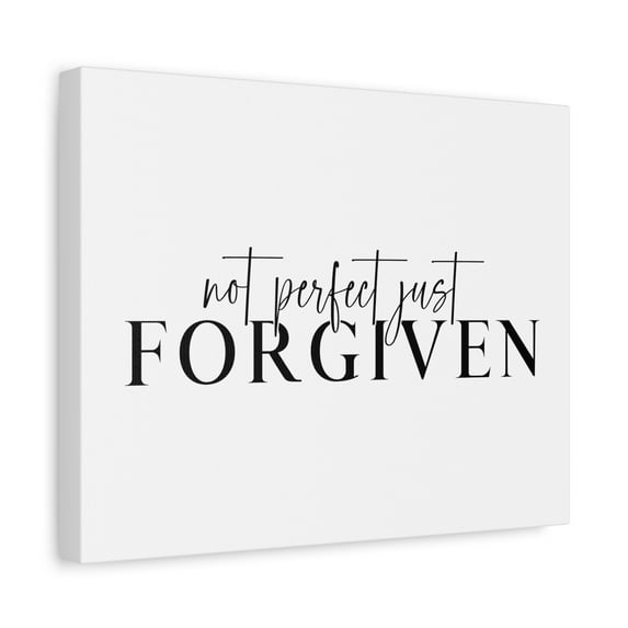 Scripture Canvas Just Forgiven Ephesians 1:7 Christian Wall Art Print Ready to Hang